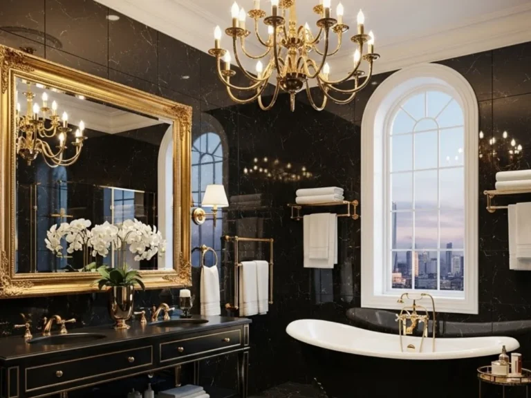 20 Black & Gold Luxury Bathroom Decor Ideas