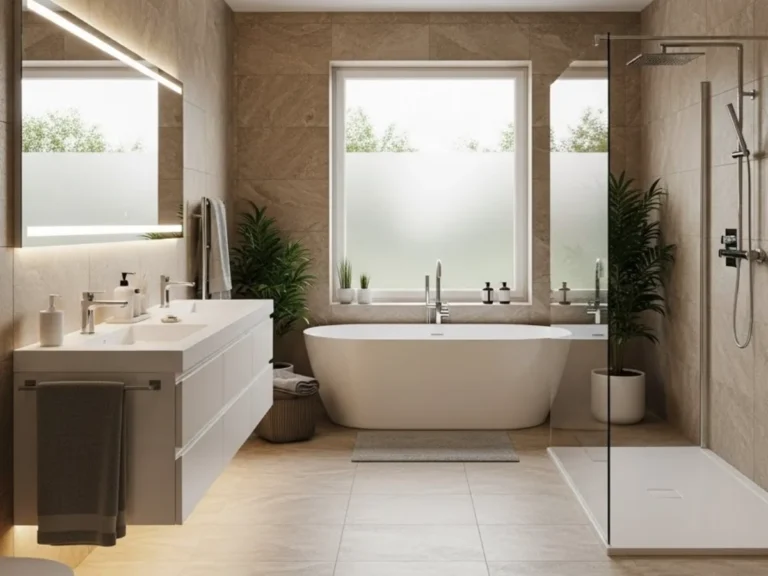 35 Stunning Sand Beige and White Bathroom Ideas for Modern Homes