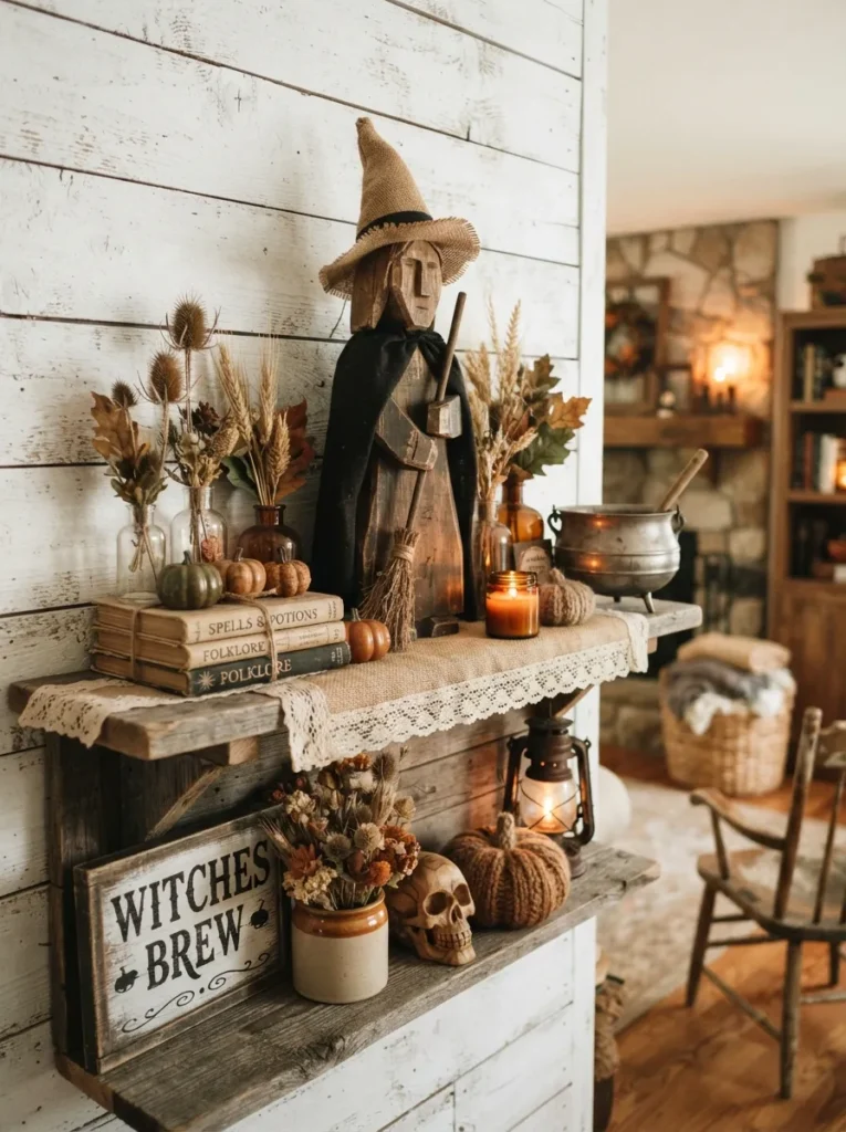 4. Rustic Wooden Witch Scene