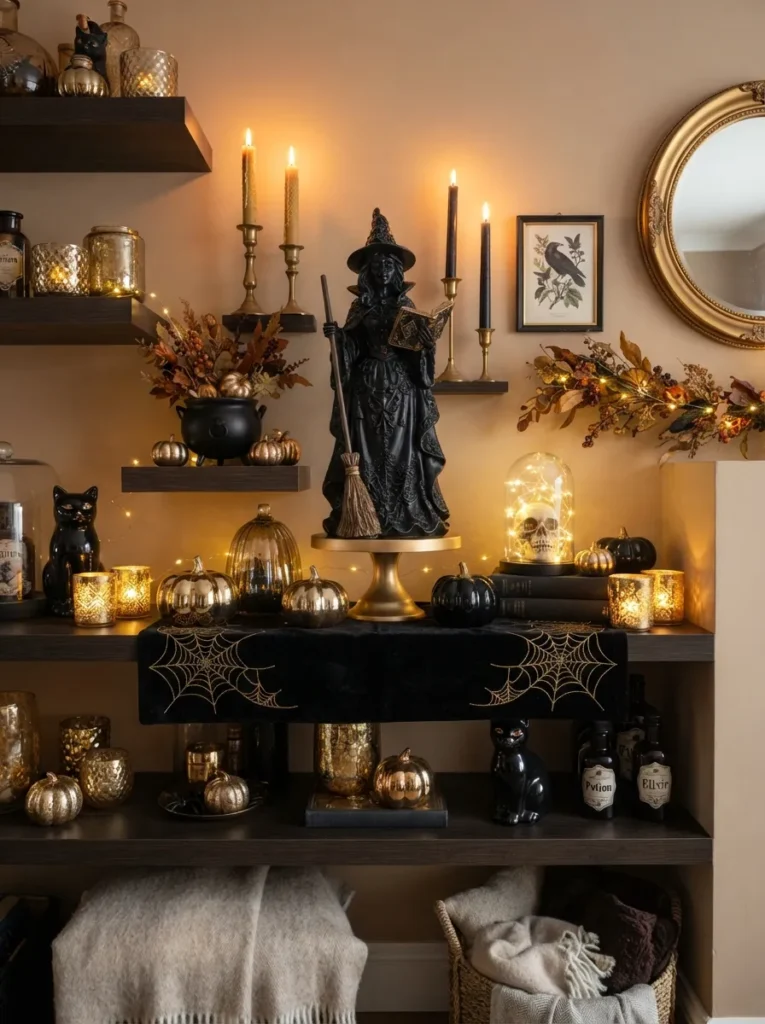 6. Black And Gold Witch Corner