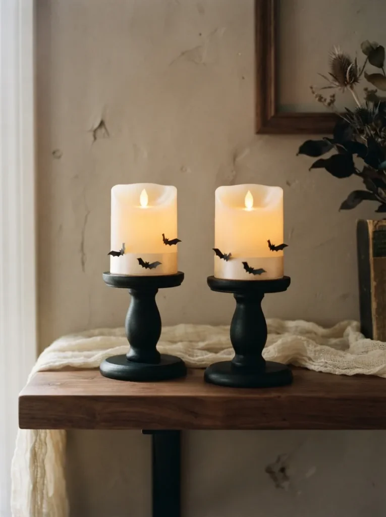 Bat Candle Pedestals