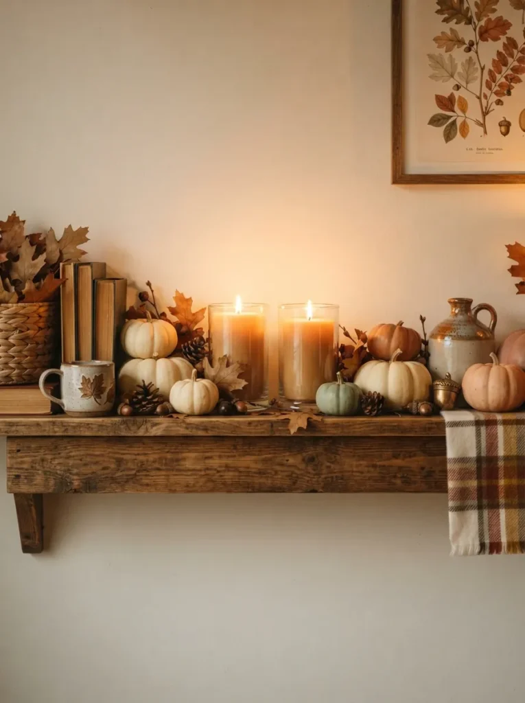 Candlelight Pumpkin Shelf