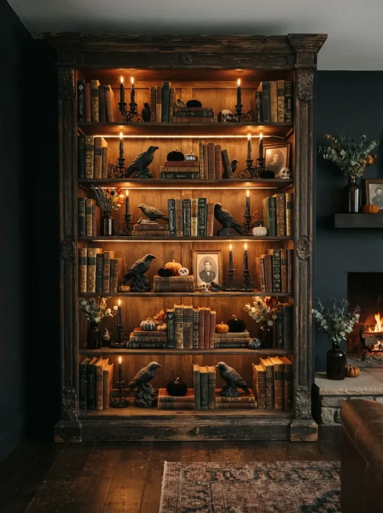 Eerie Bookshelf Styling