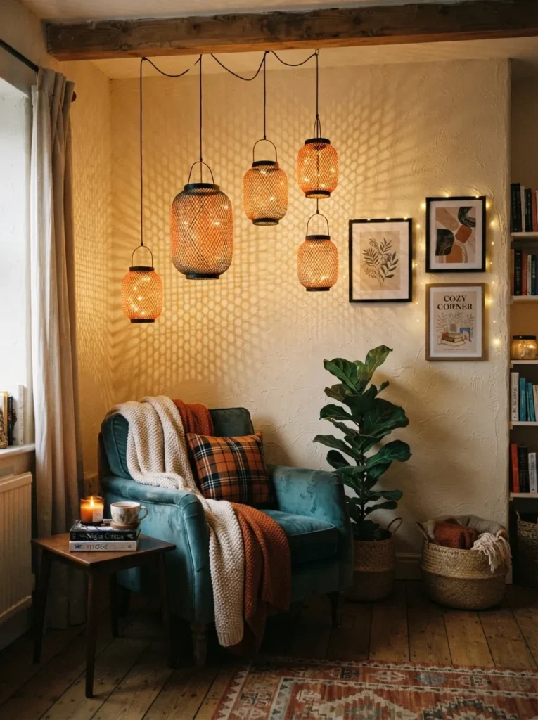 Floating Mesh Pumpkin Lanterns