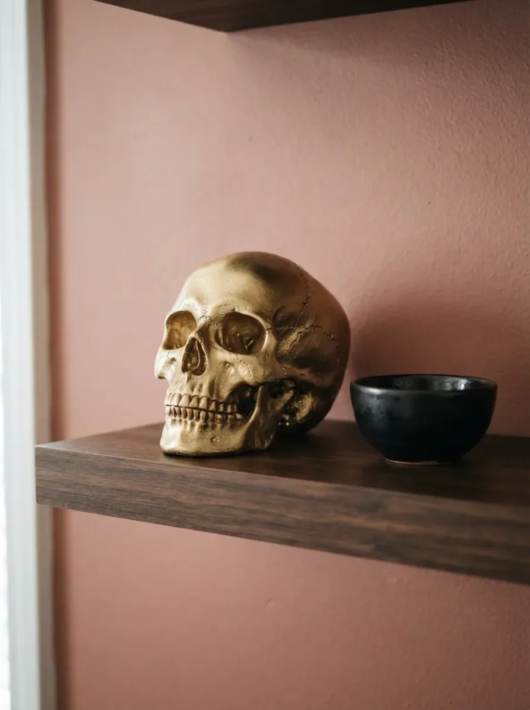 Metallic Gold Skull