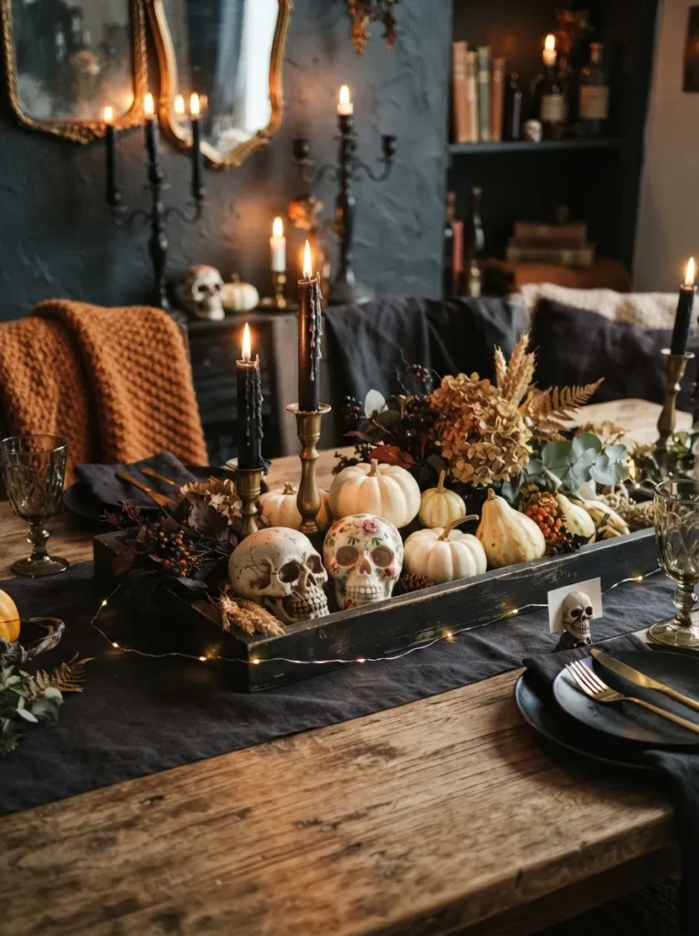 Mini Skull Candle Display