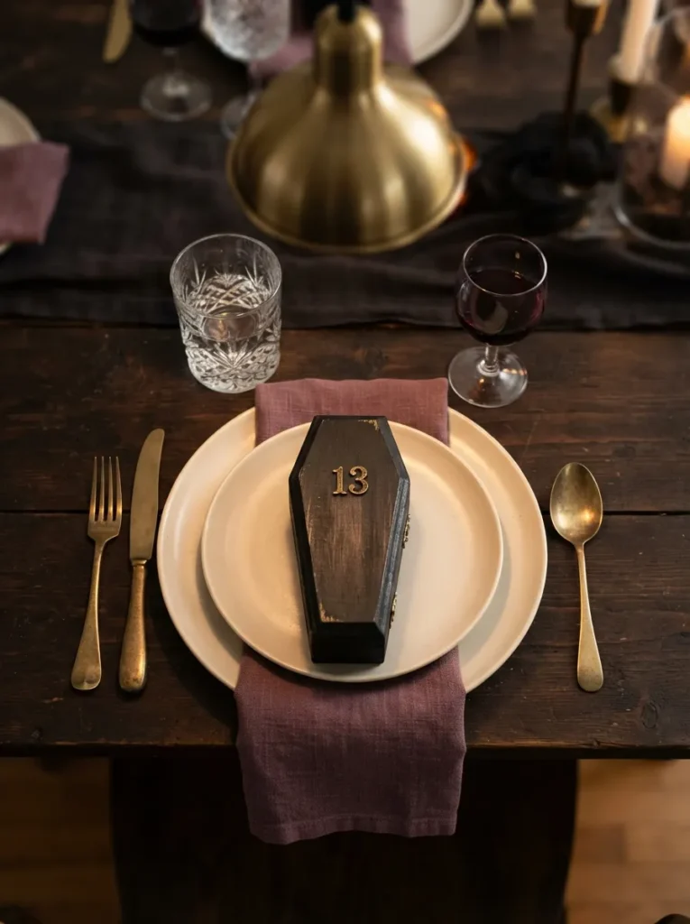 Numbered Coffin Place Settings