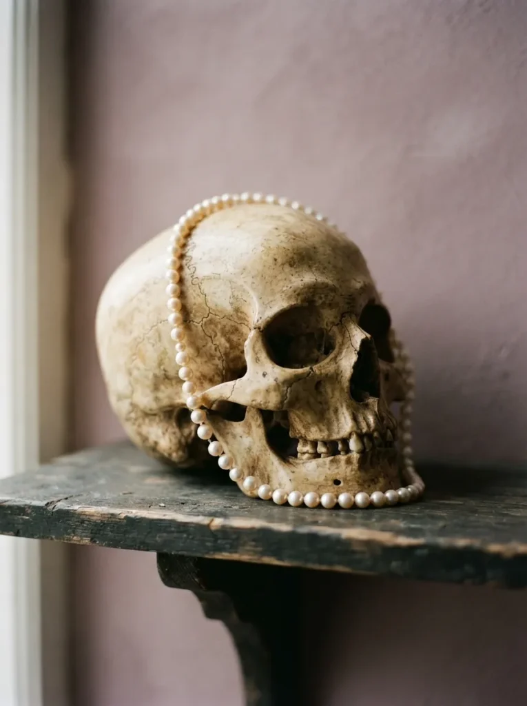 Pearl Draped Skull