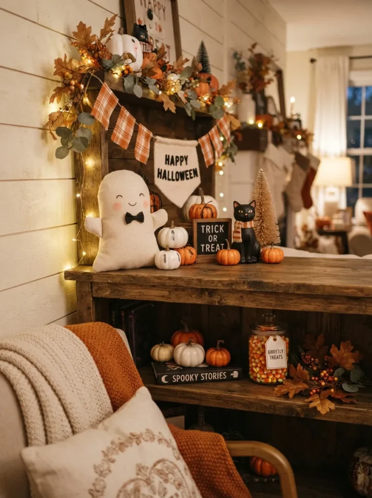Pumpkin And Ghost Pair