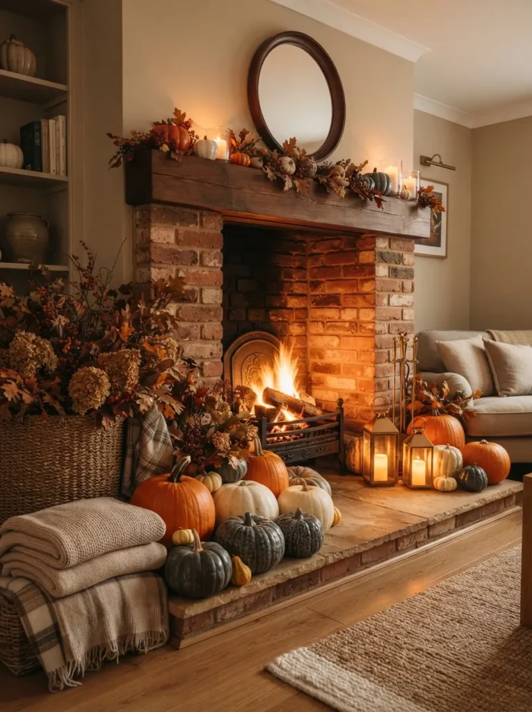Pumpkin Fireplace Hearth
