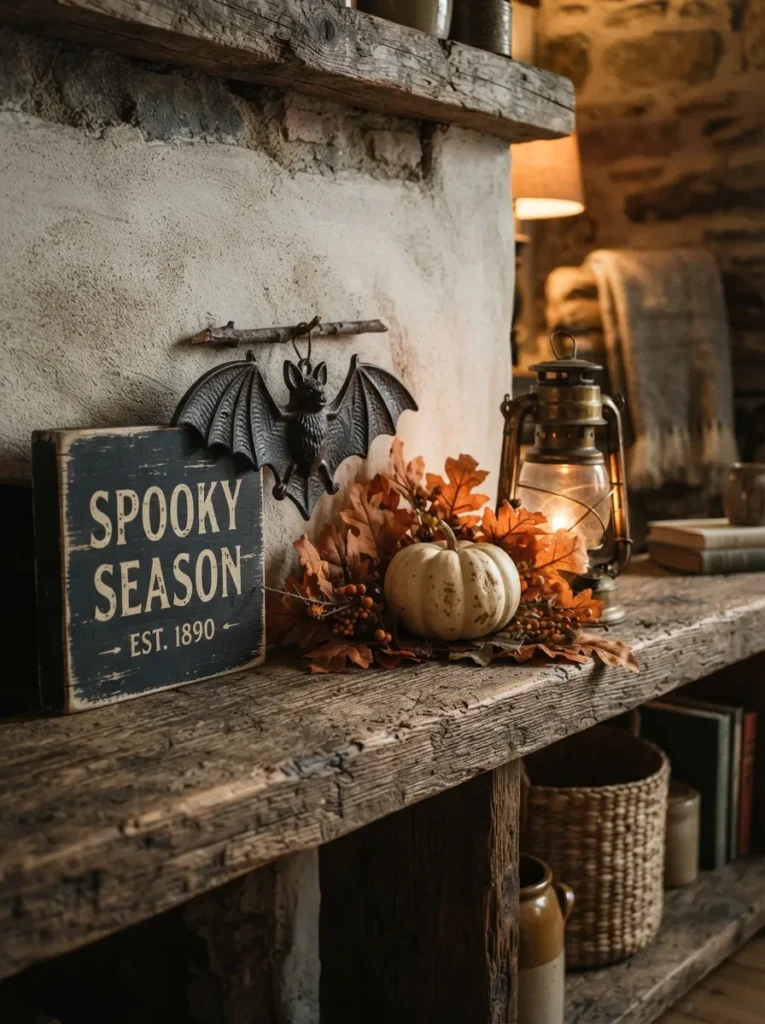 Rustic Bat Sign