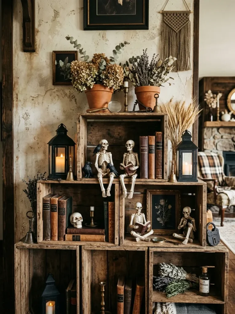 Rustic Crate Shelving