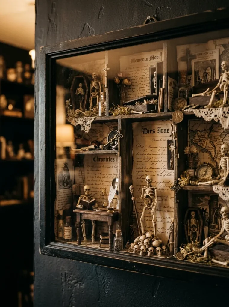 Shadow Box Skeleton Art