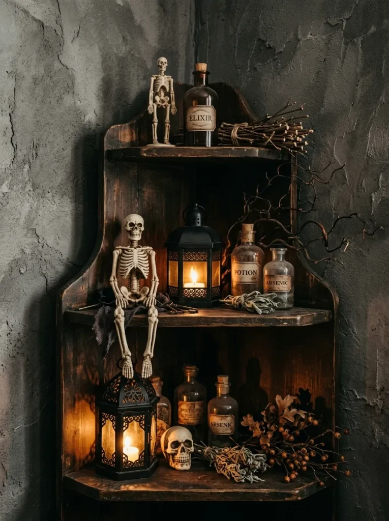 Shadowy Corner Shelves
