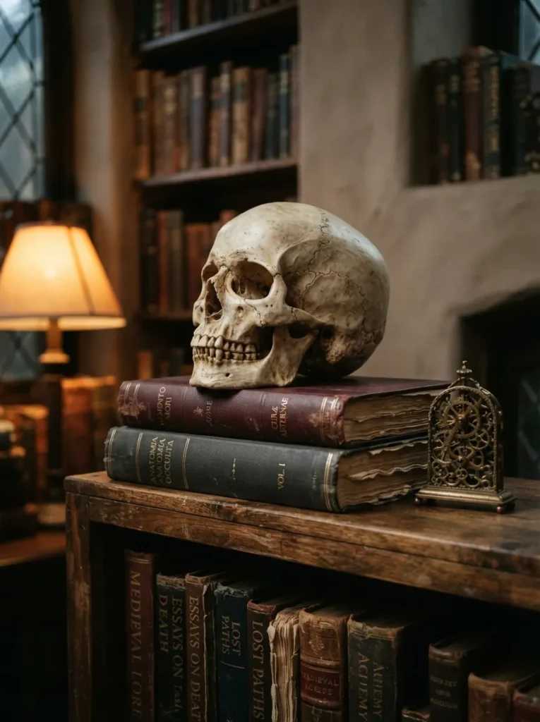 Skull Book Stack