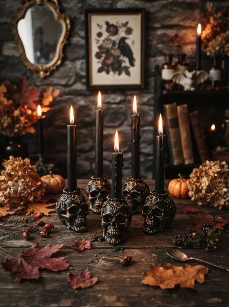 Skull Candle Holders
