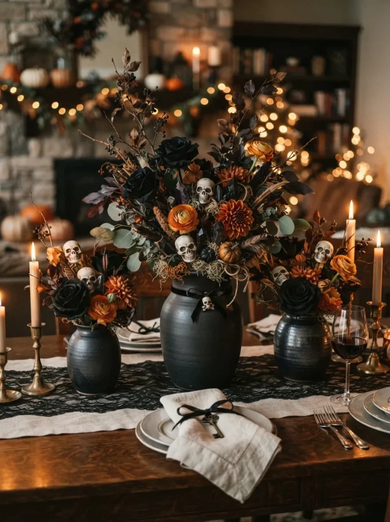 Skull Vase Centerpiece