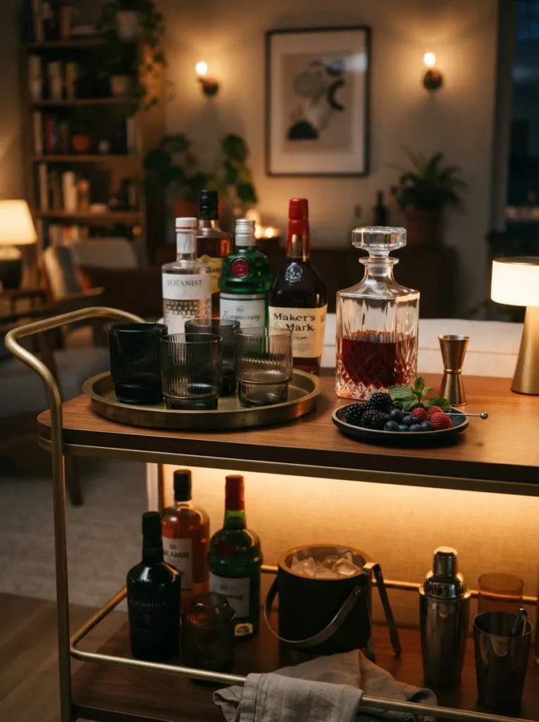 Smoky Glassware Cocktail Station