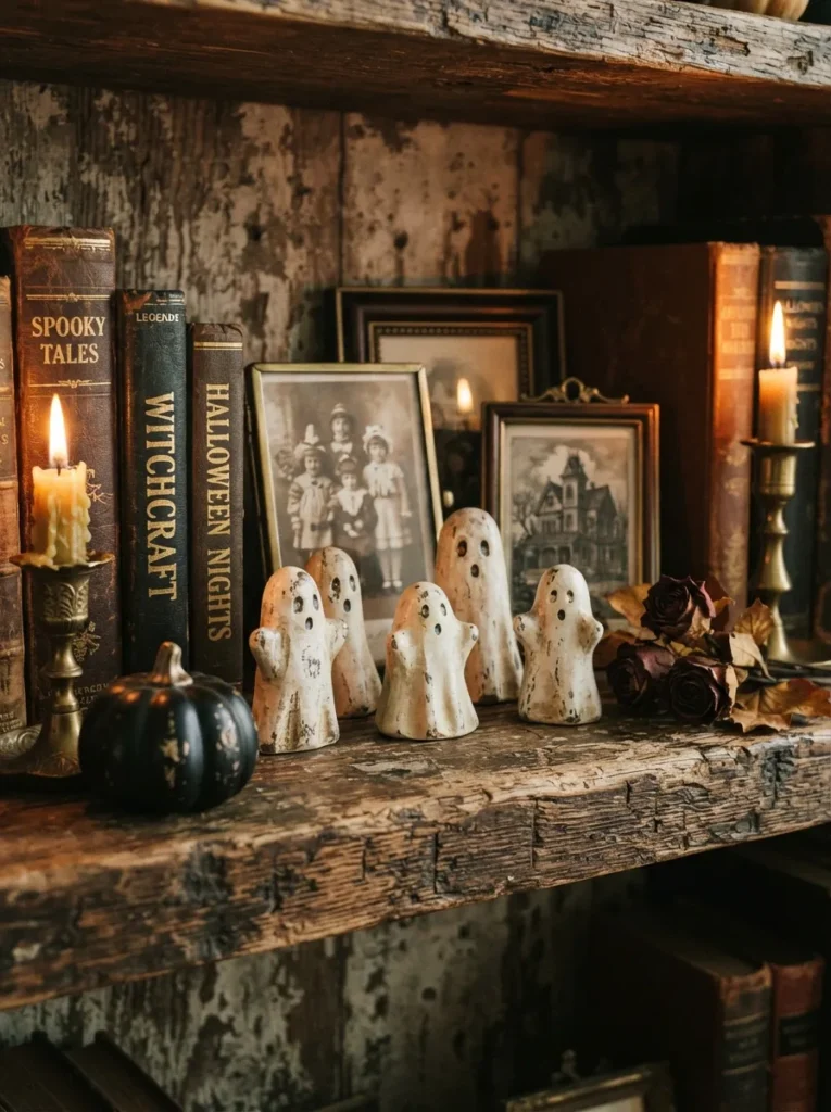 Vintage Halloween Shelf
