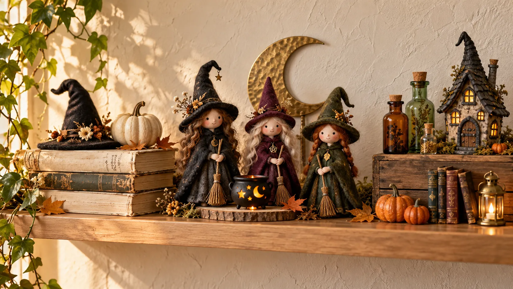 mini witch decor