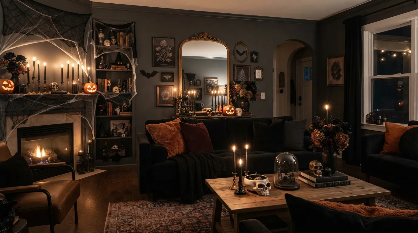 spooky halloween living room ideas