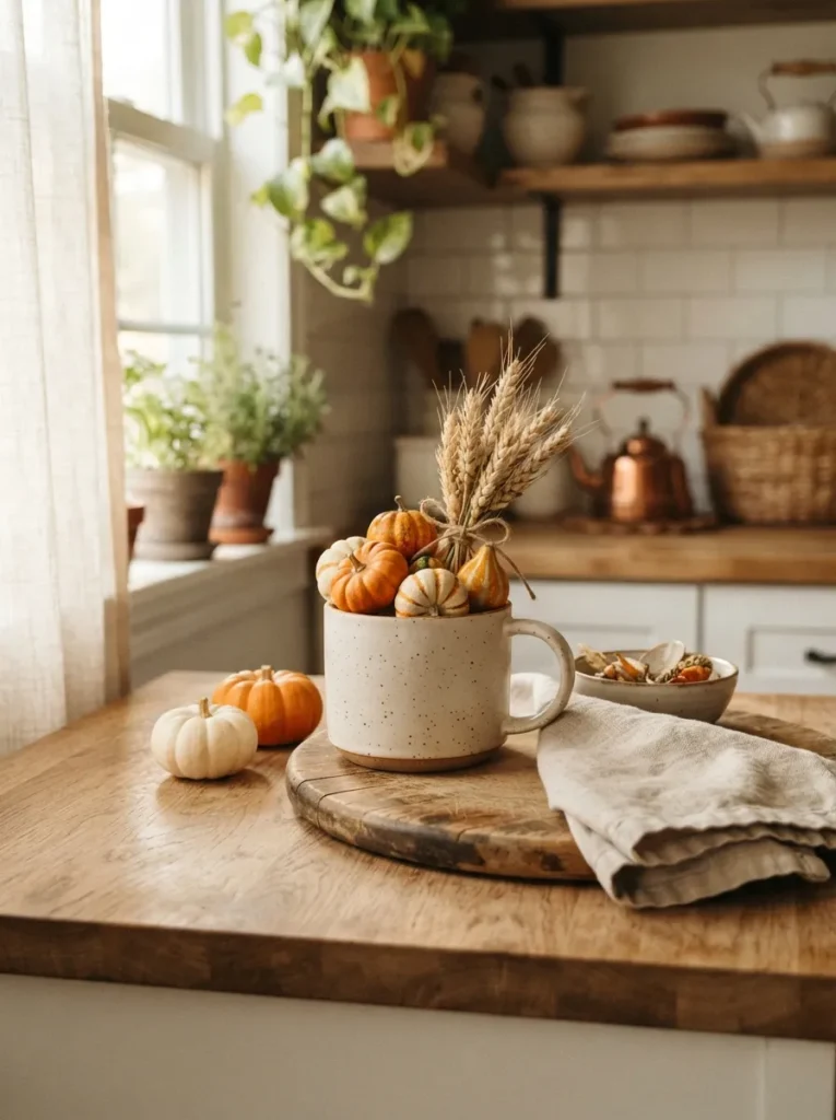 Mug Pumpkin Arrangement