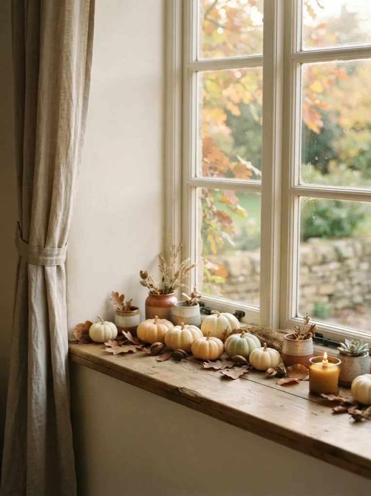 Window Sill Pumpkins