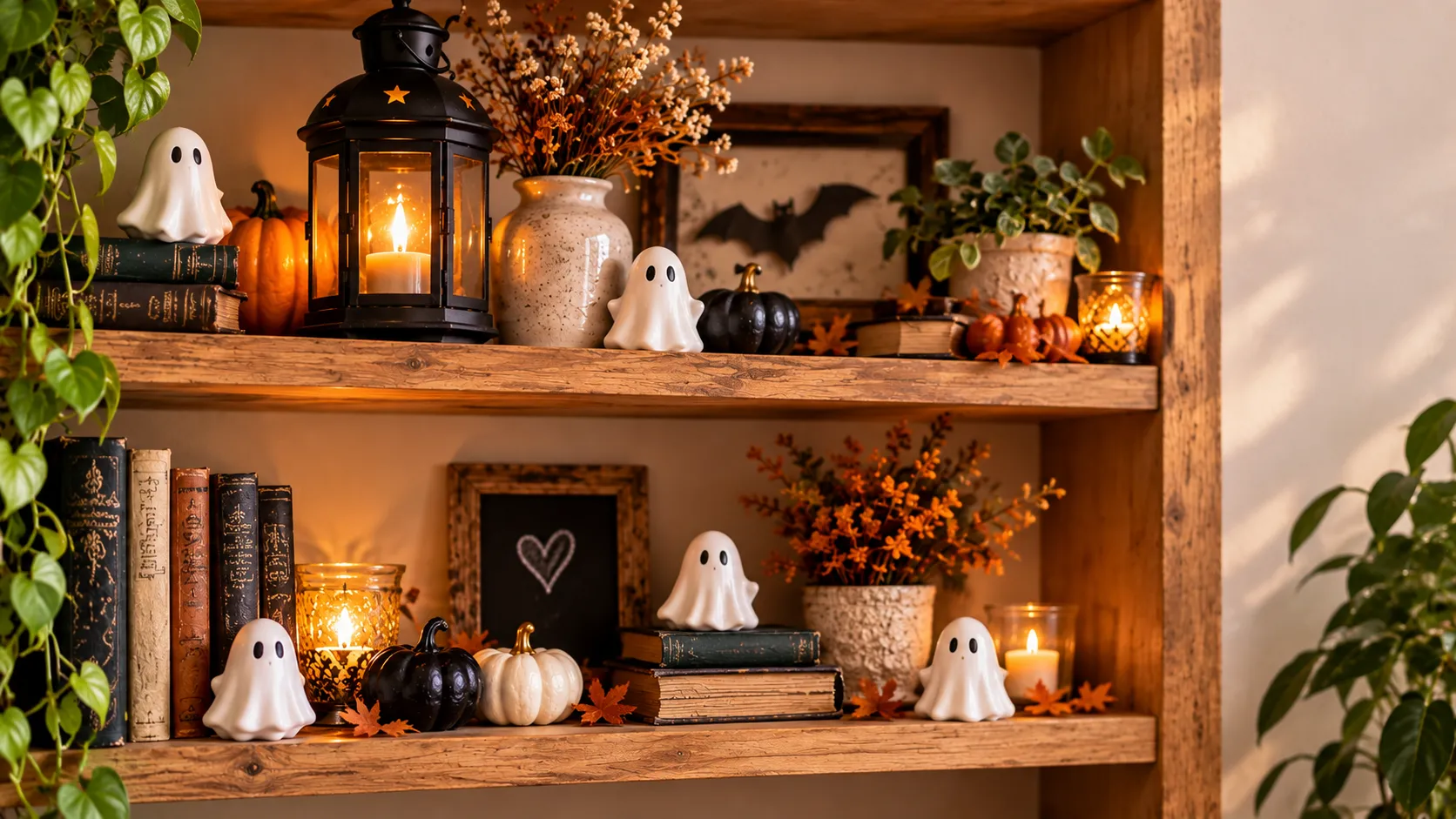tiny ghost decor for shelves