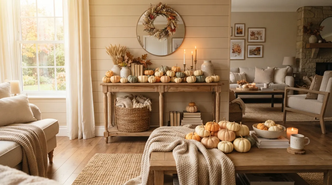 tiny pumpkin decor for fall displays
